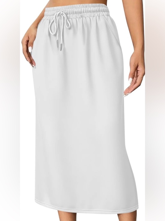 Nap Dresses & Skirts - Women's white Midi Drawstring Skirt